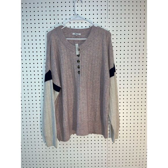 Striped Bowden Henley Sweater in Coziest Yarn - Picture 1 of 6